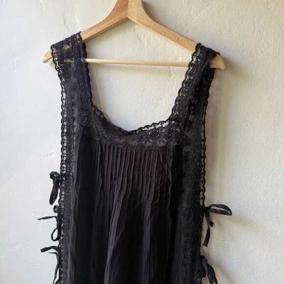 Anthropologie, Black, Long Lace Coverup, OS - Picture 3 of 4